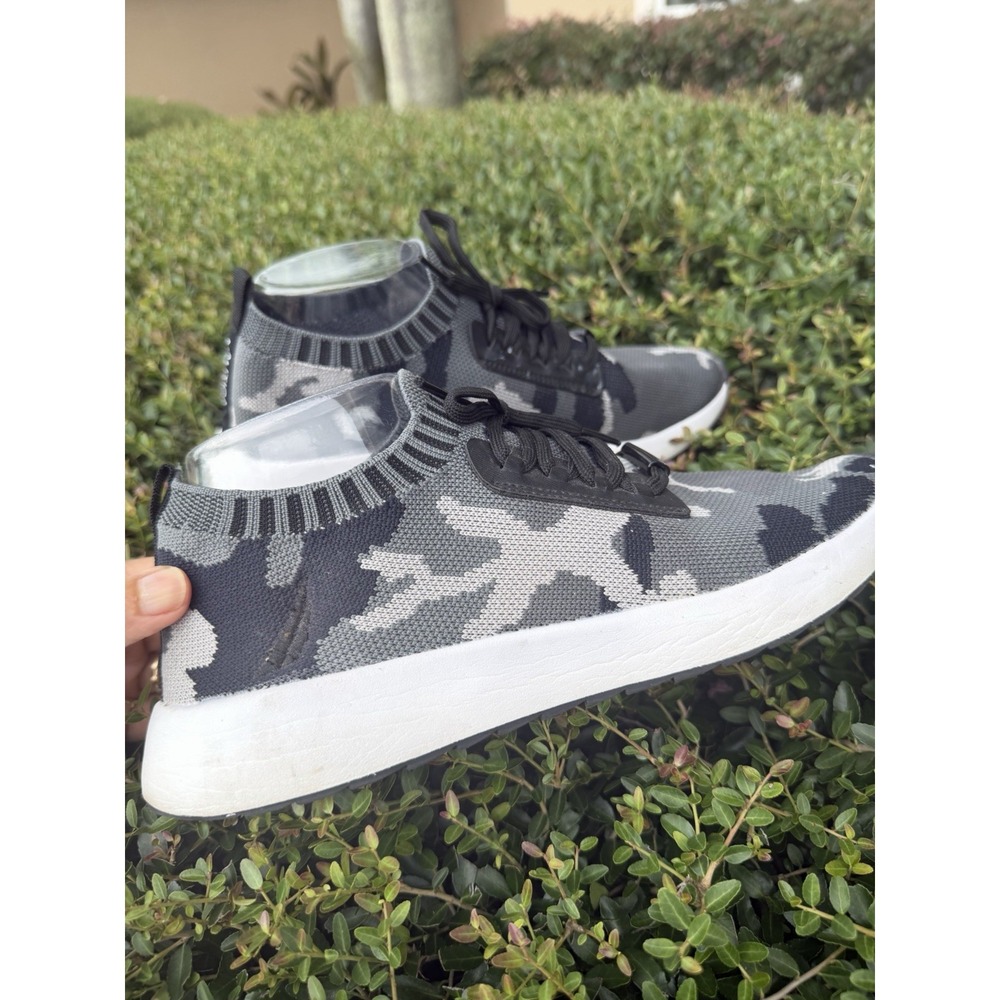 Nautica Camo Zyla Knit Sock Sneakers 9 Grey Camouflage Lace Up Athletic Shoes